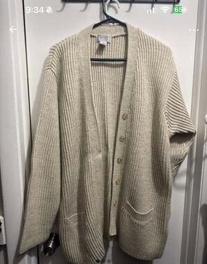 Jennifer Moore Ribbed Cardigan Sweater